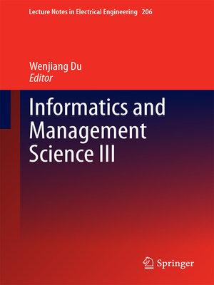 cover image of Informatics and Management Science III